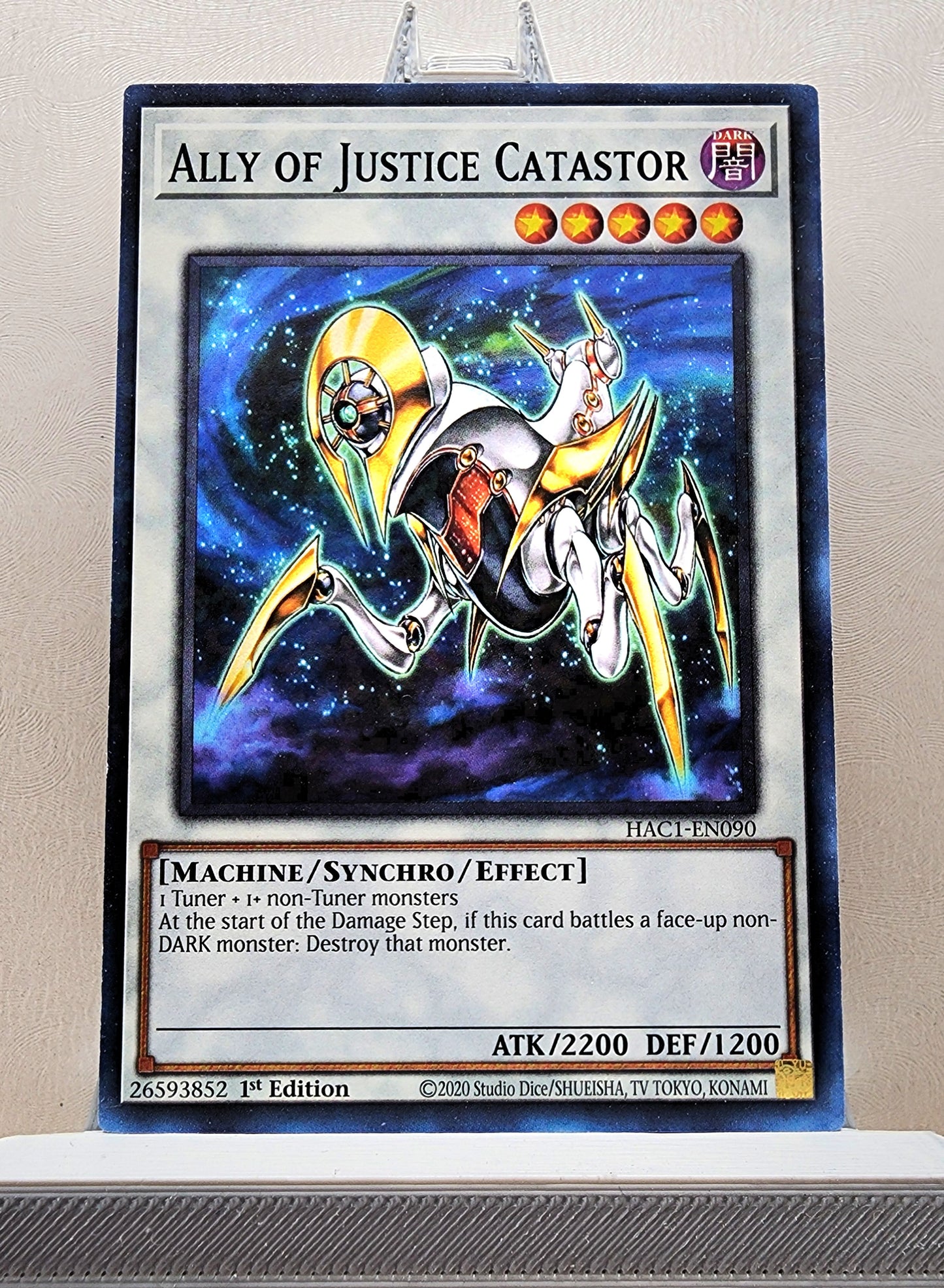 Yugioh! 1x Ally of Justice Catastor (HAC1 - Duel Terminal Common Parallel Rare) 1st Edition