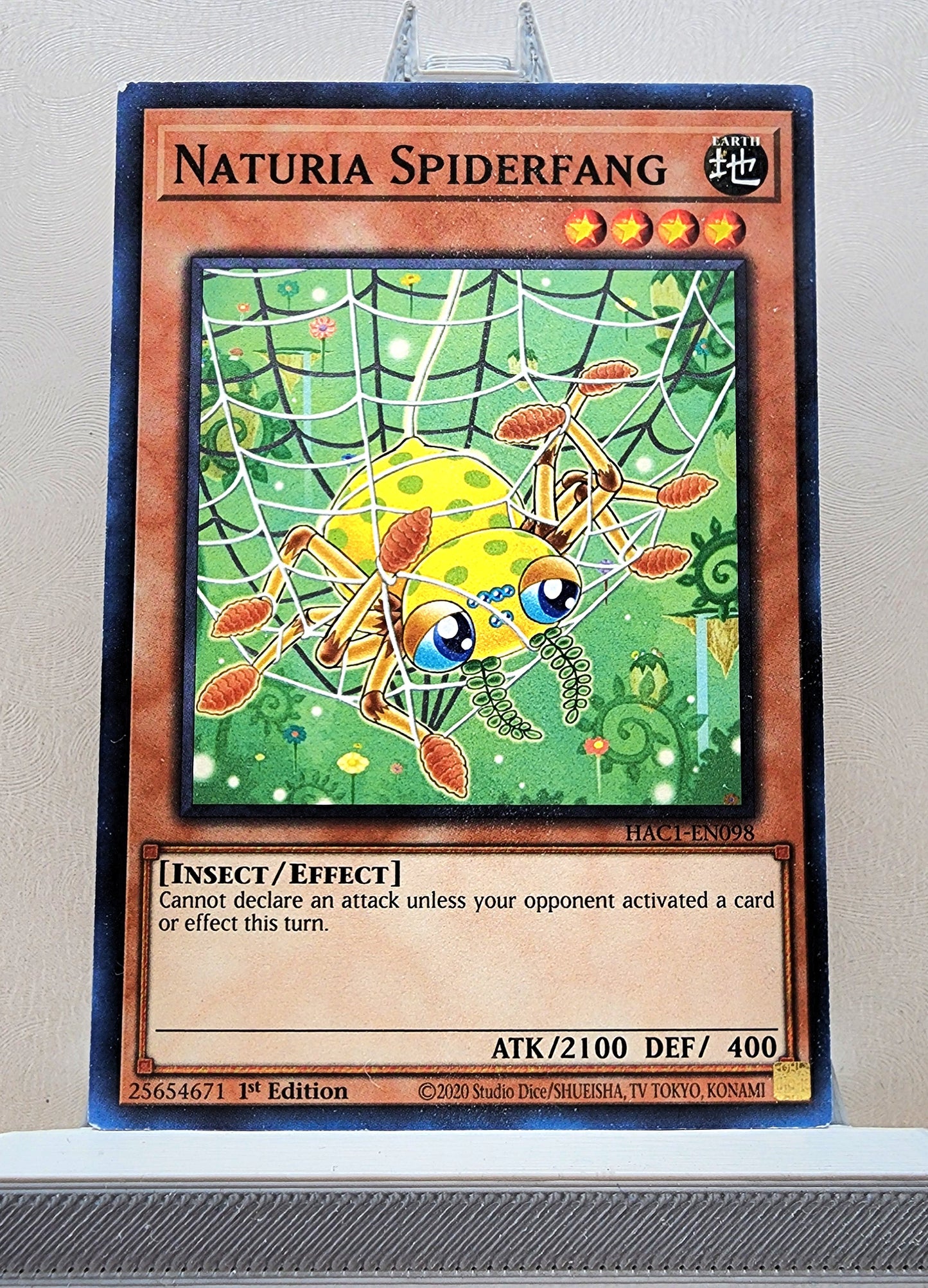 Yugioh! 1x Naturia Spiderfang (HAC1 - Duel Terminal Common Parallel Rare) 1st Edition