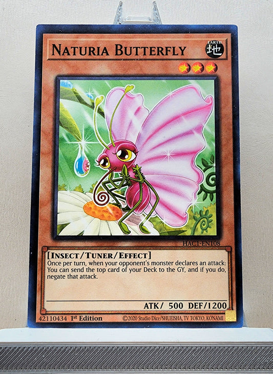 Yugioh! 1x Naturia Butterfly (HAC1 - Duel Terminal Common Parallel Rare) 1st Edition