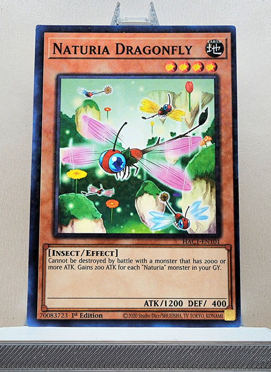 Yugioh! 1x Naturia Dragonfly (HAC1 - Duel Terminal Common Parallel Rare) 1st Edition