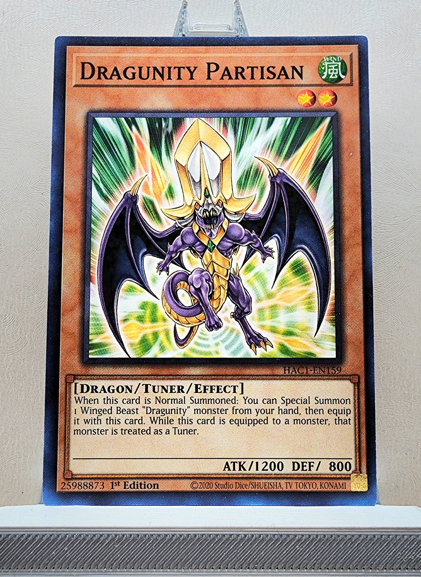 Yugioh! 1x Dragunity Partisan (HAC1 - Duel Terminal Common Parallel Rare) 1st Edition