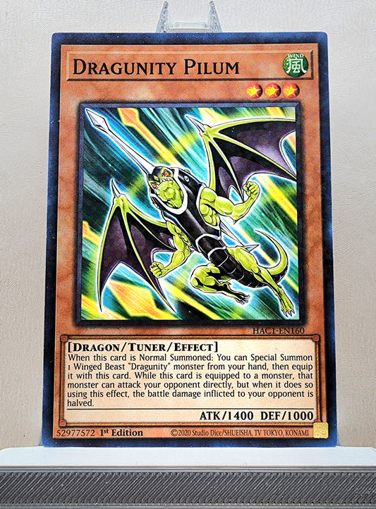 Yugioh! 1x Dragunity Pilum (HAC1 - Duel Terminal Common Parallel Rare) 1st Edition