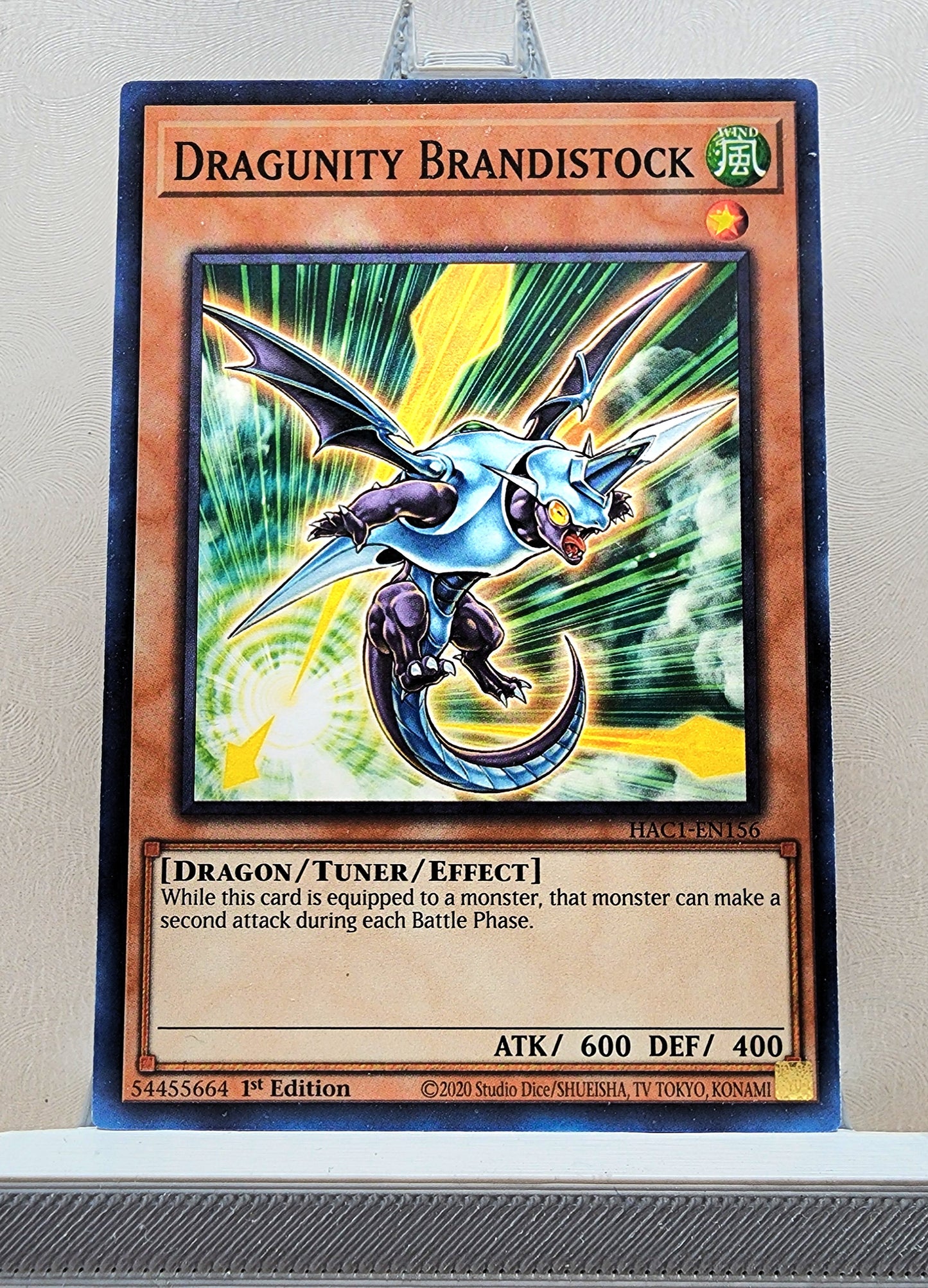 Yugioh! 1x Dragunity Brandistock (HAC1 - Duel Terminal Common Parallel Rare) 1st Edition