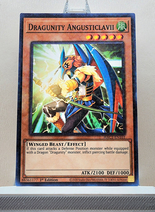 Yugioh! 1x Dragunity Angusticlavii (HAC1 - Duel Terminal Common Parallel Rare) 1st Edition