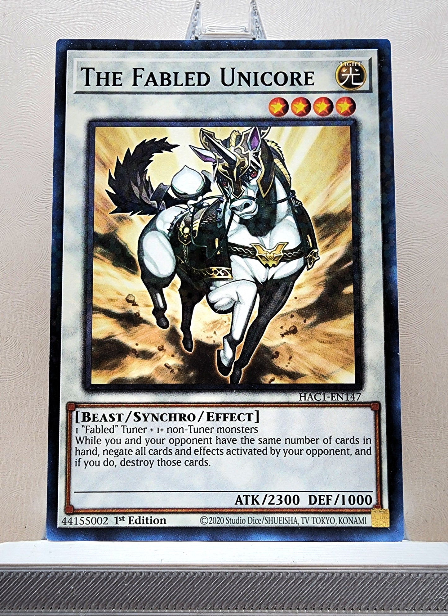 Yugioh! 1x The Fabled Unicore (HAC1 - Duel Terminal Common Parallel Rare) 1st Edition