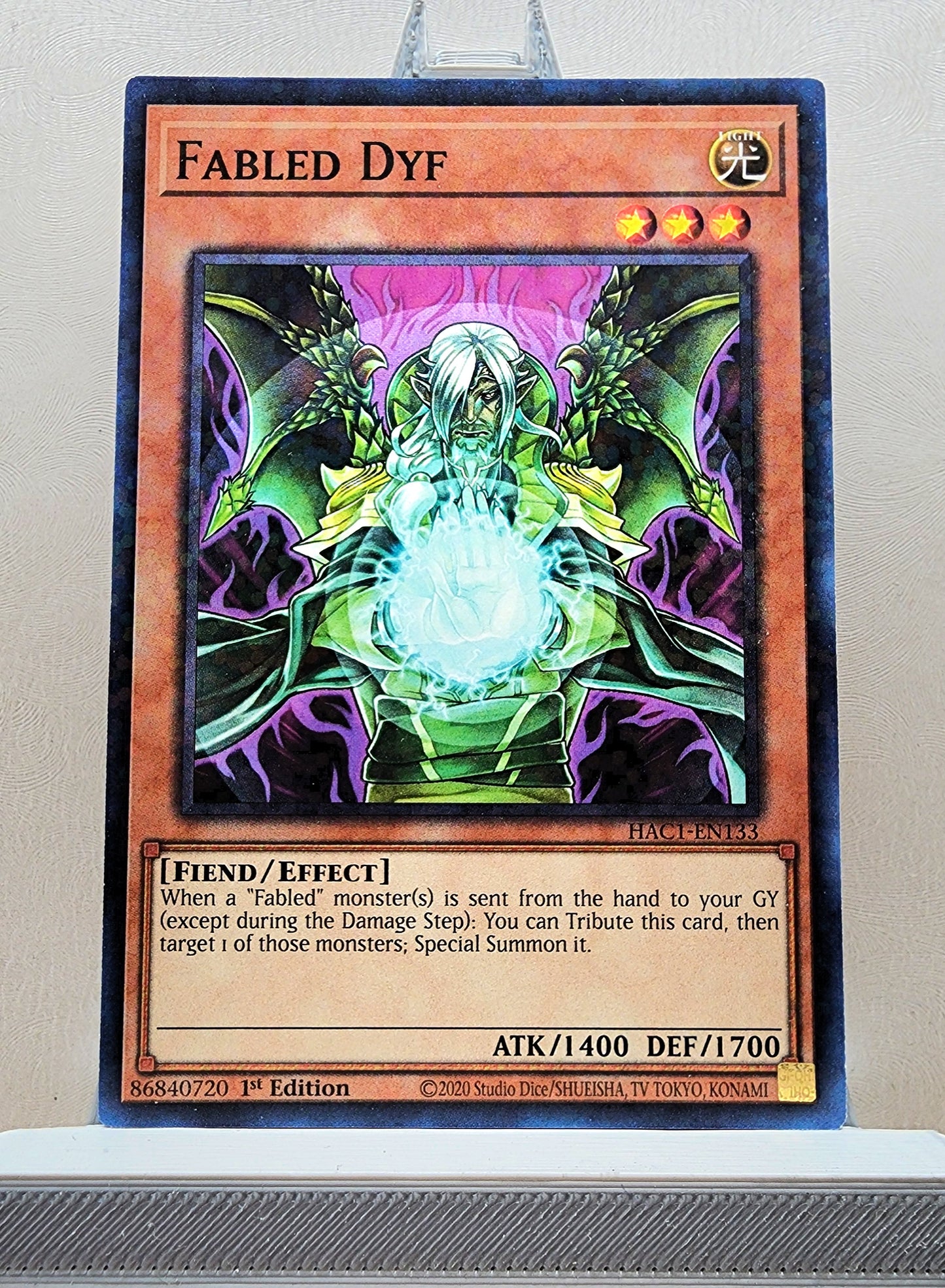 Yugioh! 1x Fabled Dyf (HAC1 - Duel Terminal Common Parallel Rare) 1st Edition