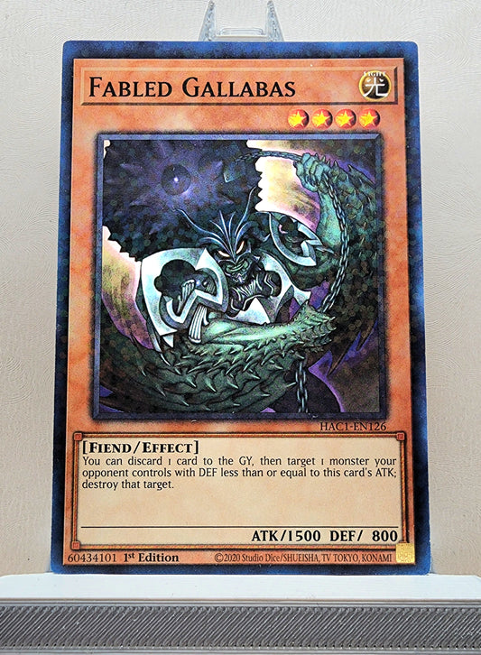 Yugioh! 1x Fabled Gallabas (HAC1 - Duel Terminal Common Parallel Rare) 1st Edition