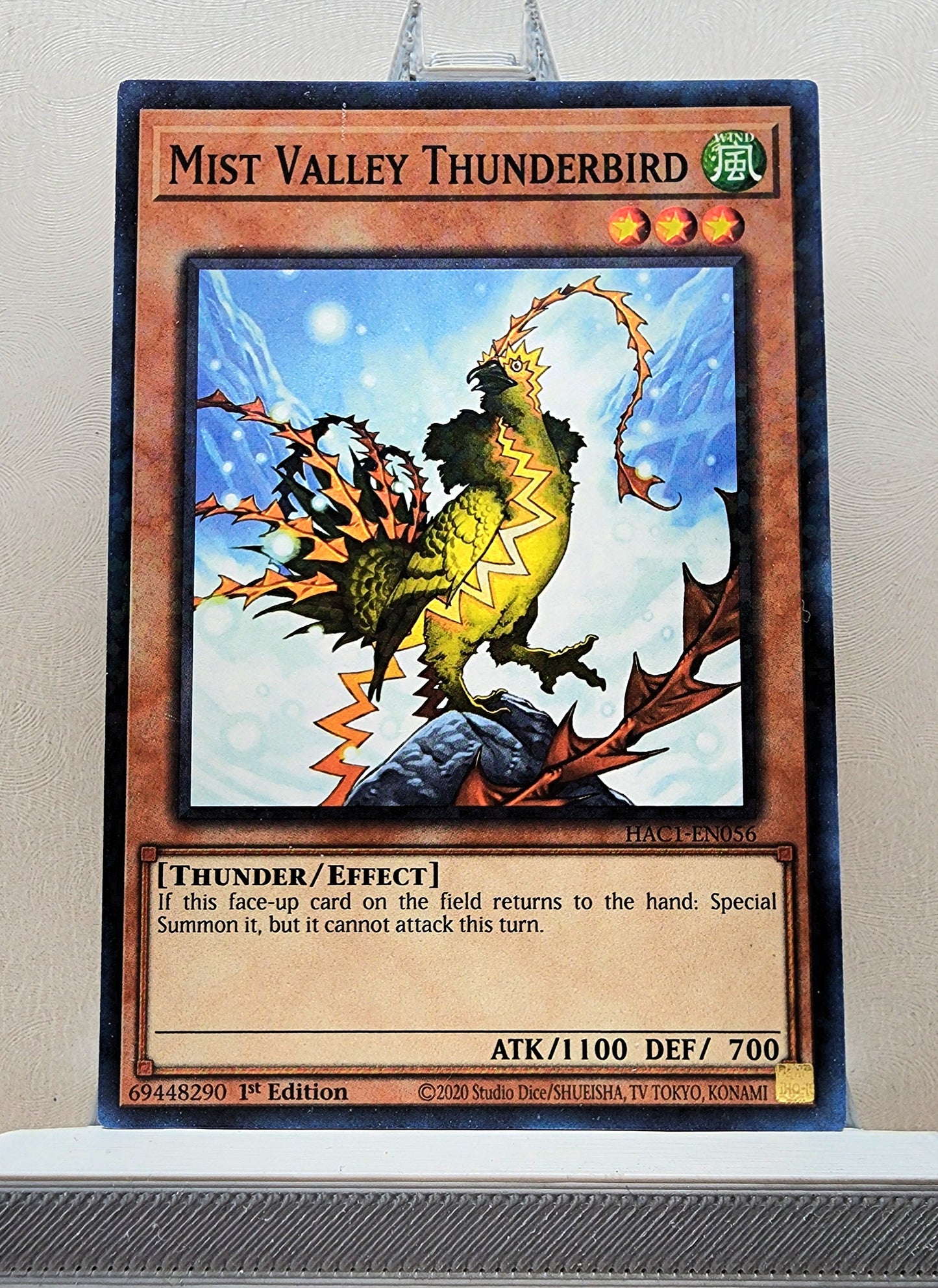 Yugioh! 1x Mist Valley Thunderbird (HAC1 - Duel Terminal Common Parallel Rare) 1st Edition