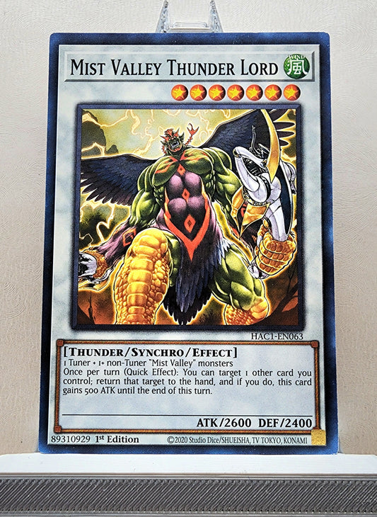 Yugioh! 1x Mist Valley Thunder Lord (HAC1 - Duel Terminal Common Parallel Rare) 1st Edition