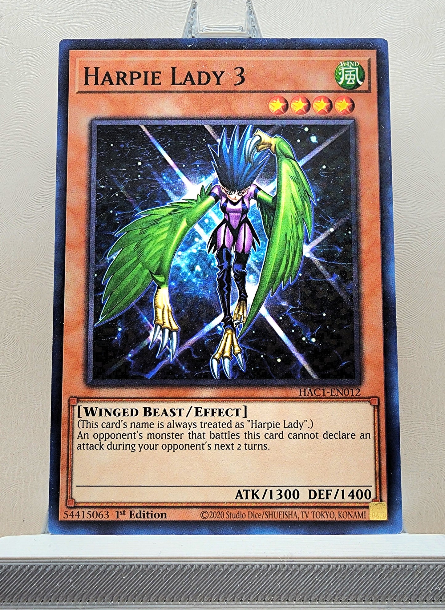 Yugioh! 1x Harpie Lady 3 (HAC1 - Duel Terminal Common Parallel Rare) 1st Edition