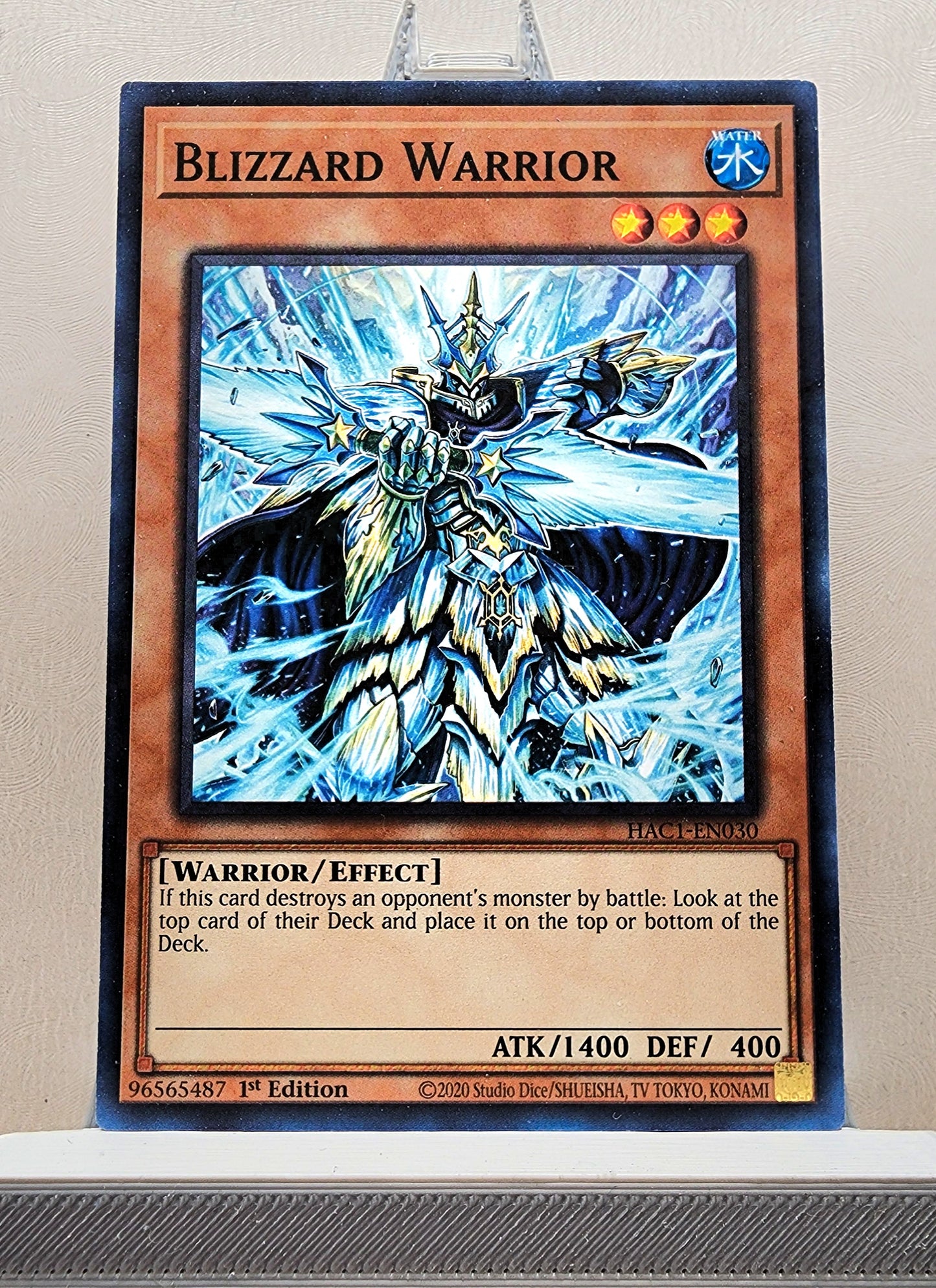 Yugioh! 1x Blizzard Warrior (HAC1 - Duel Terminal Common Parallel Rare) 1st Edition