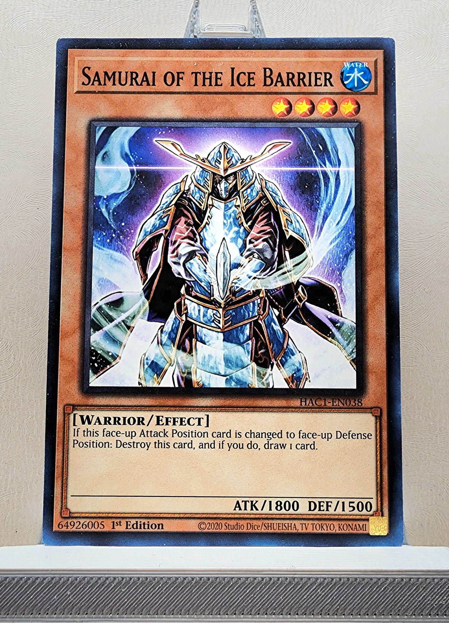 Yugioh! 1x Samurai of the Ice Barrier (HAC1 - Duel Terminal Common Parallel Rare) 1st Edition