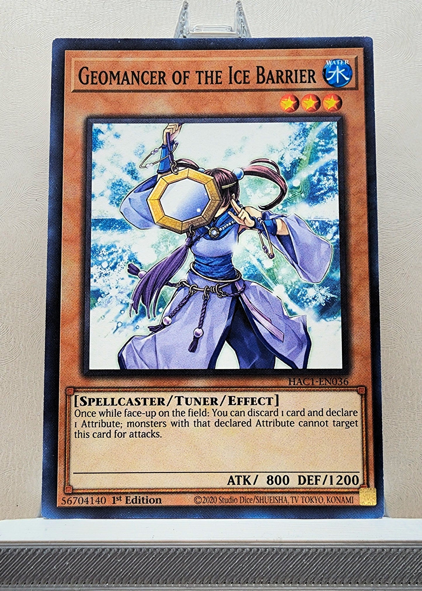 Yugioh! 1x Geomancer of the Ice Barrier (HAC1 - Duel Terminal Common Parallel Rare) 1st Edition