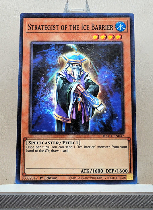 Yugioh! 1x Strategist of the Ice Barrier (HAC1 - Duel Terminal Common Parallel Rare) 1st Edition