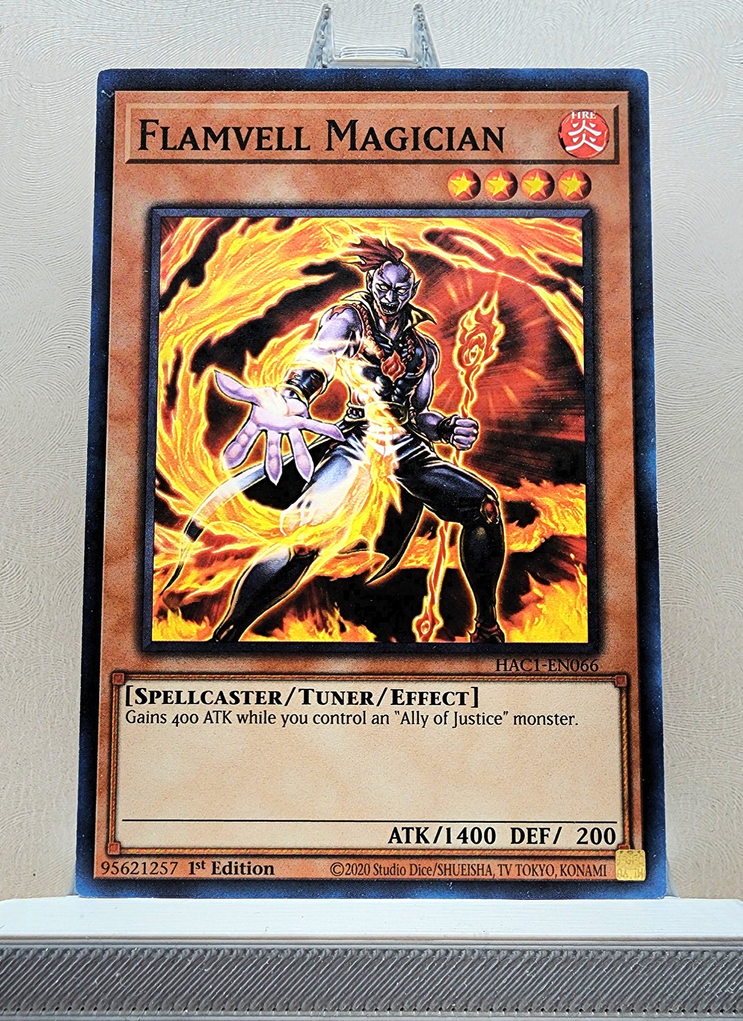 Yugioh! 1x Flamvell Magician (HAC1 - Duel Terminal Common Parallel Rare) 1st Edition