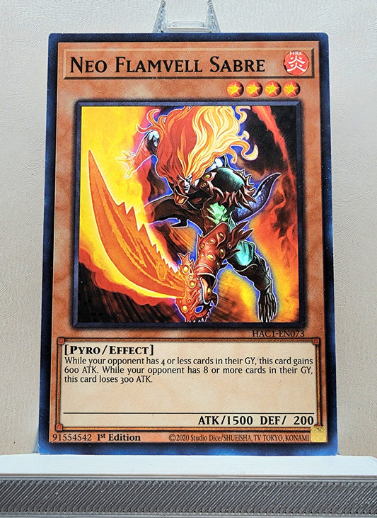 Yugioh! 1x Neo Flamvell Sabre (HAC1 - Duel Terminal Common Parallel Rare) 1st Edition