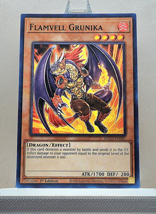 Yugioh! 1x Flamvell Grunika (HAC1 - Duel Terminal Common Parallel Rare) 1st Edition