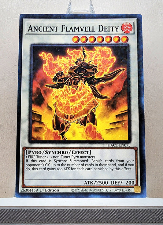 Yugioh! 1x Ancient Flamvell Deity (HAC1 - Duel Terminal Common Parallel Rare) 1st Edition