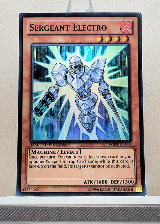 Yugioh! 1x Sergeant Electro (WGRT - Super Rare) Limited Edition