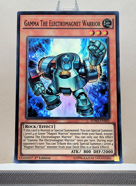 Yugioh! 1x Gamma the Electromagnet Warrior (SDMY - Super Rare) 1st Edition