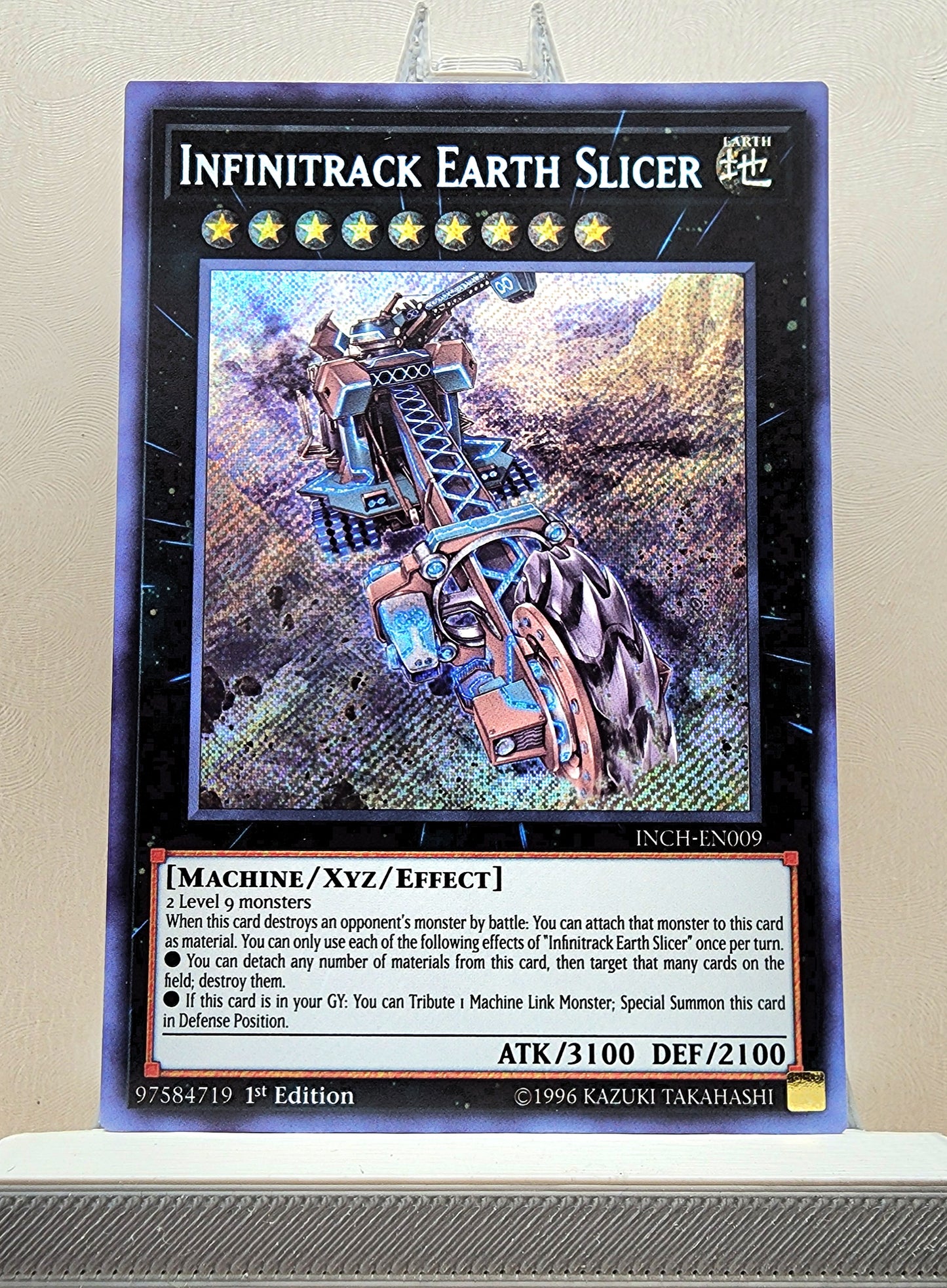 Yugioh! 1x Infinitrack Earth Slicer (INCH - Secret Rare) 1st Edition