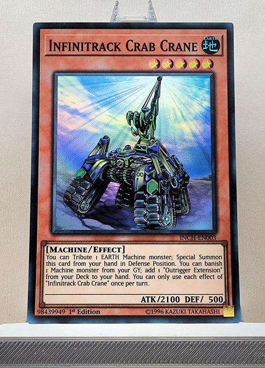 Yugioh! 1x Infinitrack Crab Crane (INCH - Super Rare) 1st Edition