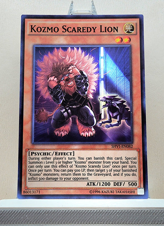 Yugioh! 1x Kozmo Scaredy Lion (SHVI - Super Rare) 1st/Unli Edition