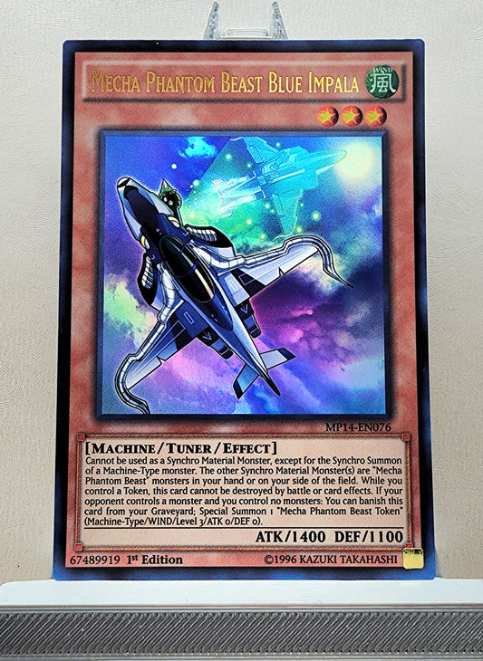 Yugioh! 1x Mecha Phantom Beast Blue Impala (MP14 - Ultra Rare) 1st Edition