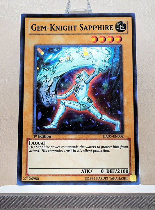 Yugioh! 1x Gem-Knight Sapphire (HA05 - Super Rare) 1st Edition