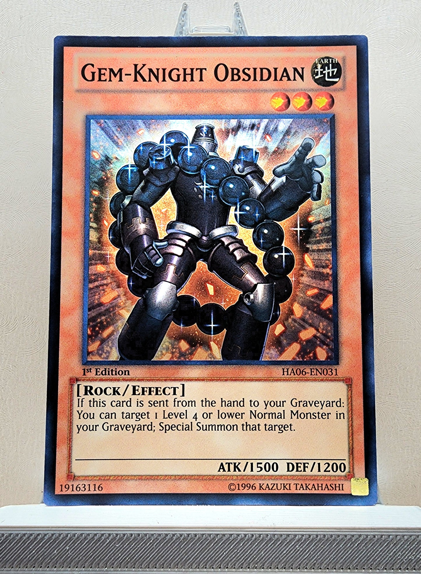 Yugioh! 1x Gem-Knight Obsidian (HA06 - Super Rare) 1st Edition