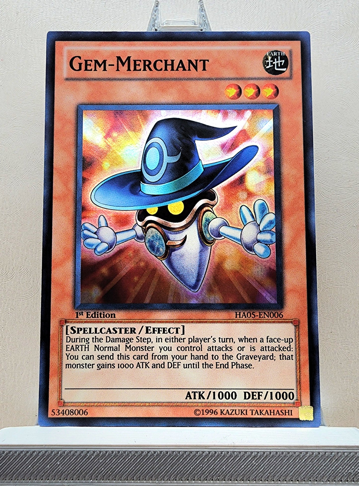 Yugioh! 1x Gem-Merchant (HA05 - Super Rare) 1st Edition