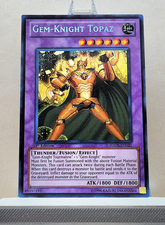 Yugioh! 1x Gem-Knight Topaz (HA05 - Secret Rare) 1st Edition