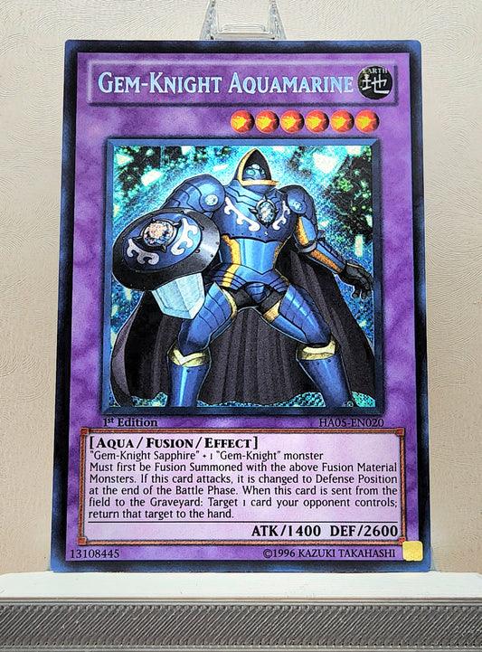 Yugioh! 1x Gem-Knight Aquamarine (HA05 - Secret Rare) 1st/Unli Edition