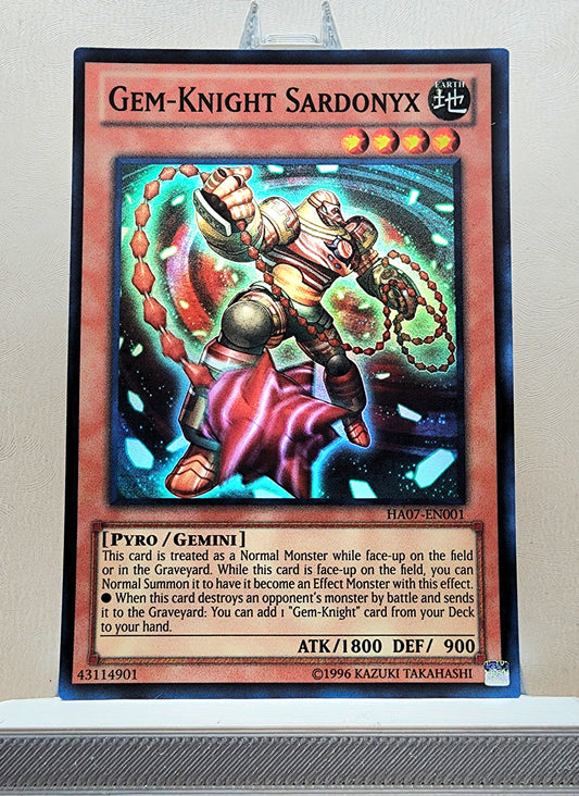 Yugioh! 1x Gem-Knight Sardonyx (HA07 - Super Rare) 1st Edition