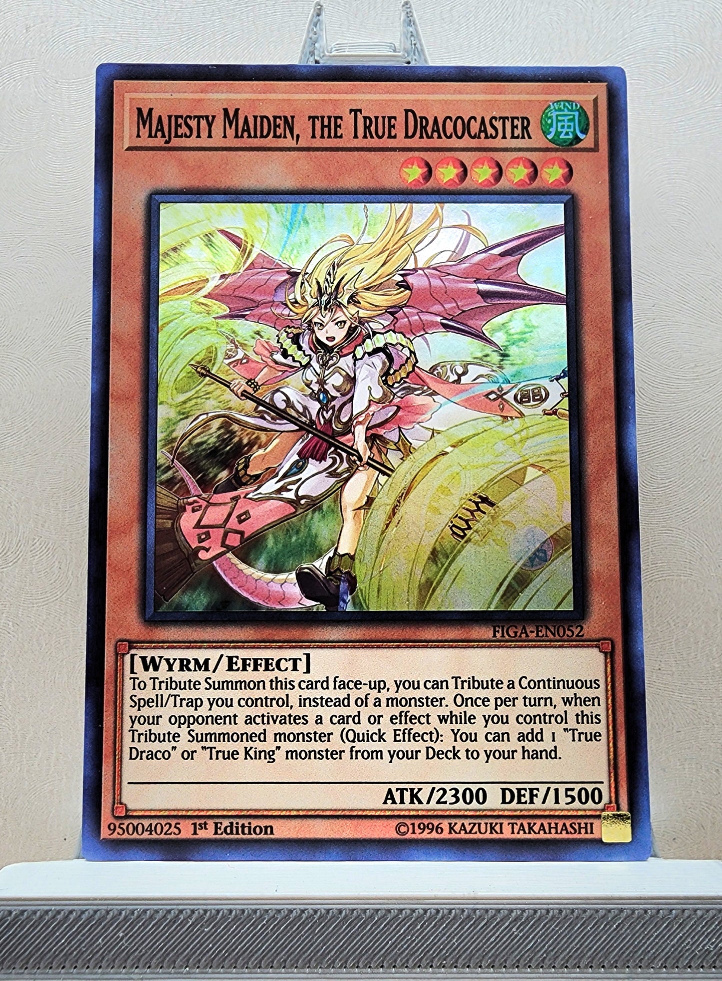 Yugioh! 1x Majesty Maiden, the True Dracocaster (FIGA - Super Rare) 1st Edition