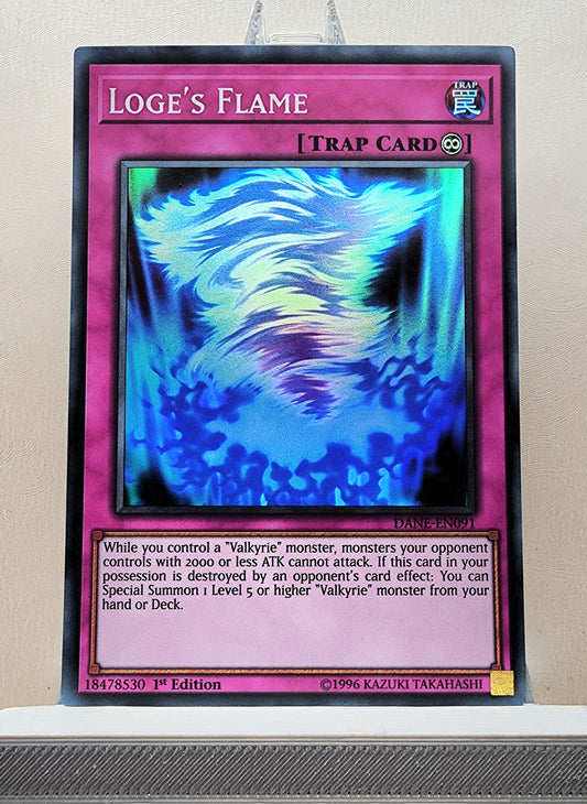 Yugioh! 1x Loge's Flame (DANE - Super Rare) 1st/Unli Edition