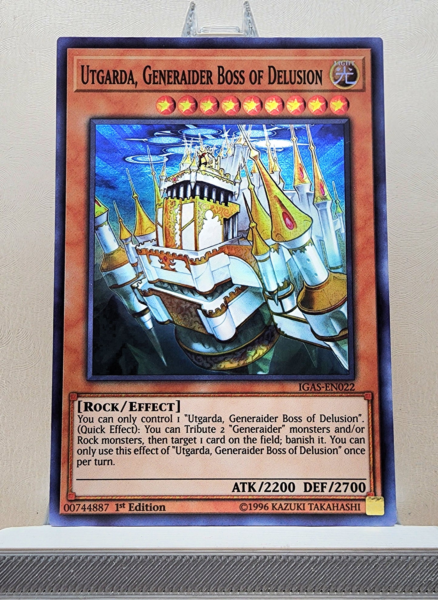 Yugioh! 1x Utgarda, Generaider Boss of Delusion (IGAS - Super Rare) 1st/Unli Edition