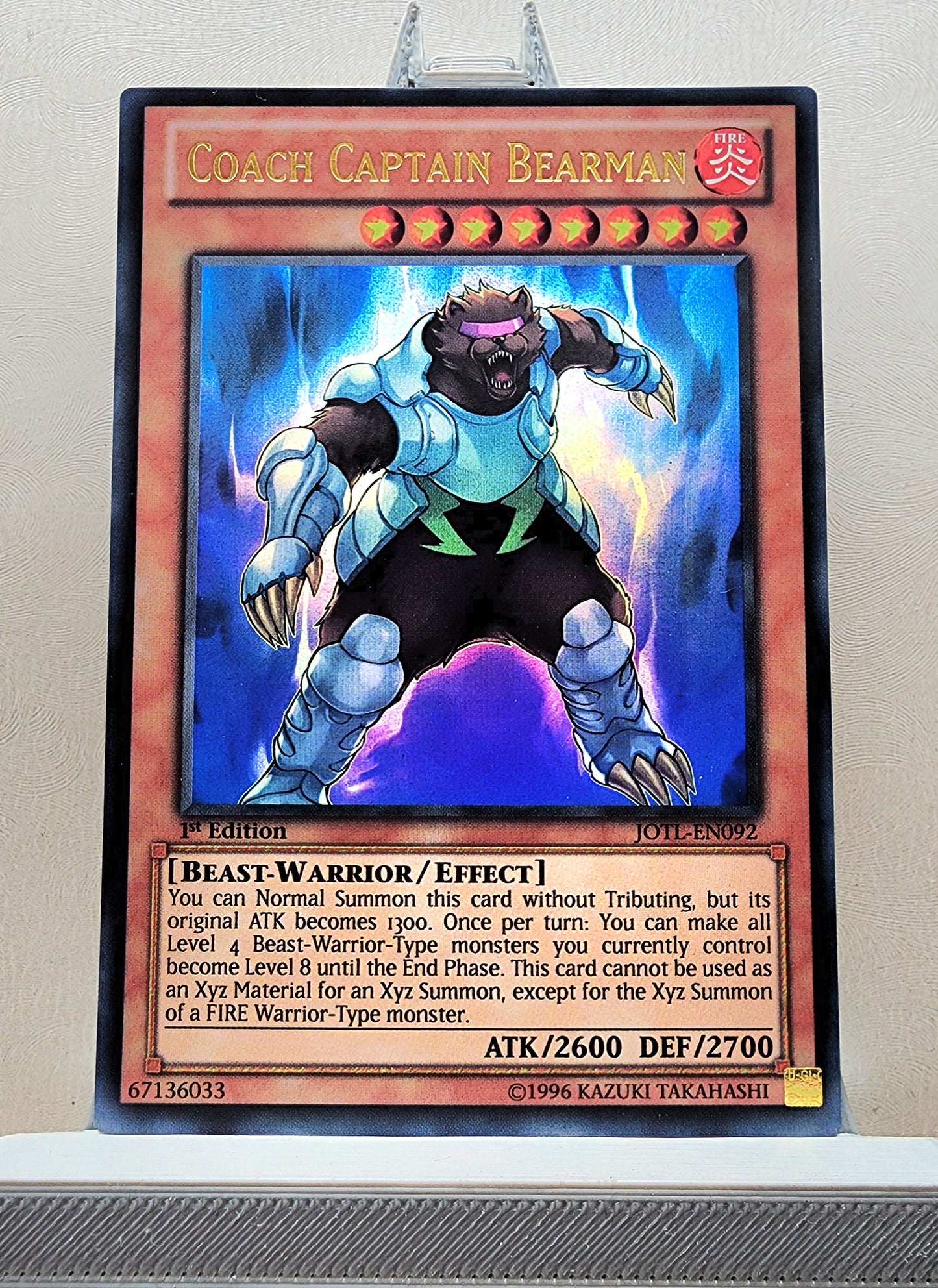 Yugioh! 1x Coach Captain Bearman (MP14/JOTL - Ultra Rare) 1st Edition