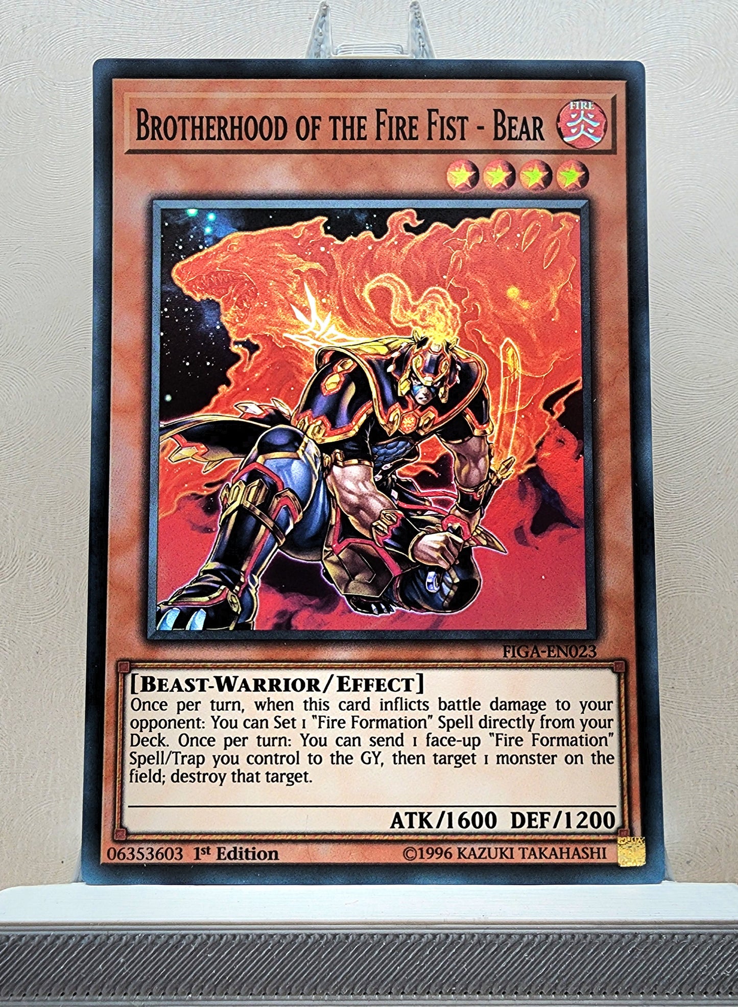 Yugioh! 1x Brotherhood of the Fire Fist - Bear (FIGA/CT10 - Super Rare) 1st/Limited Edition