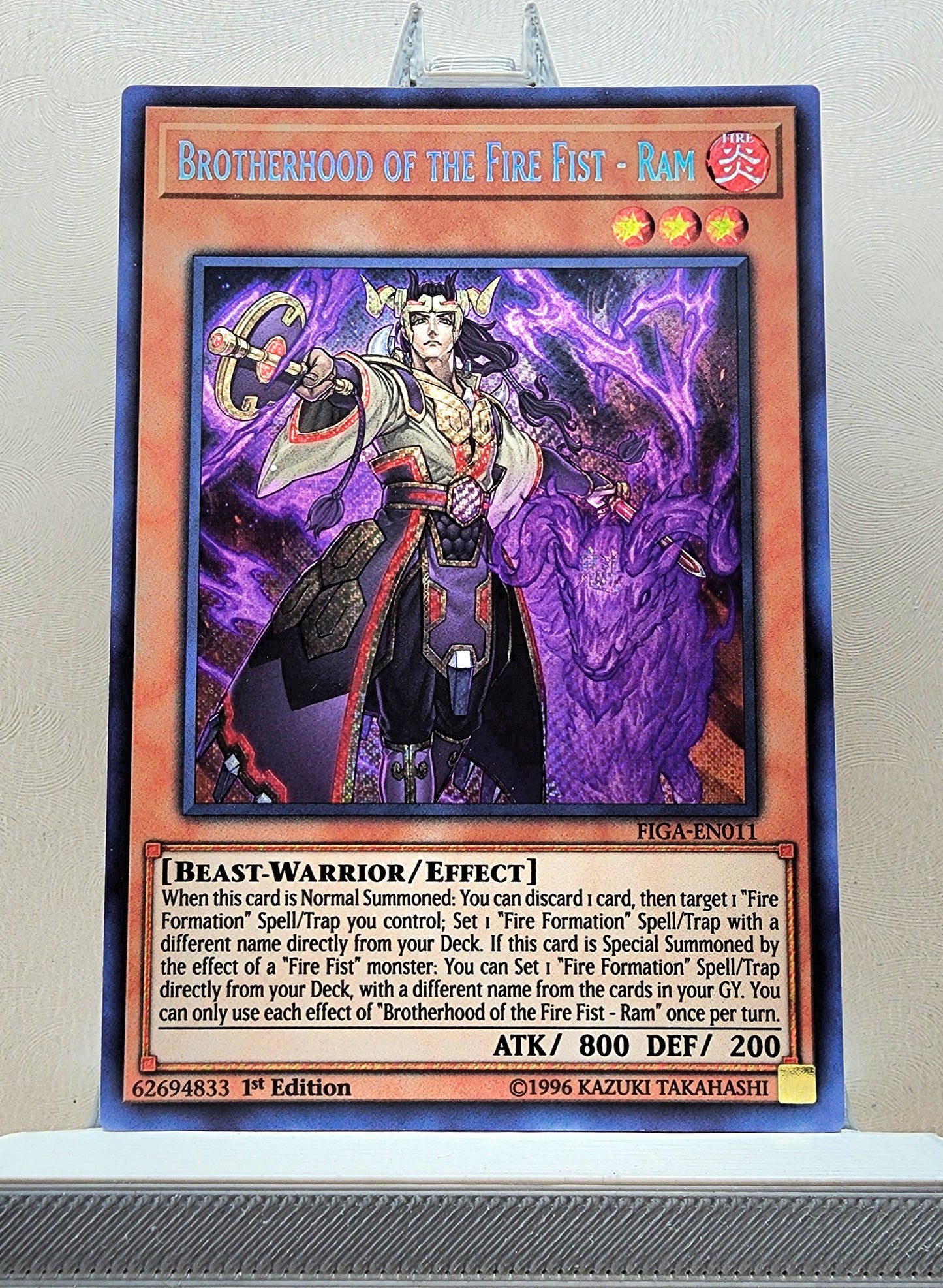 Yugioh! 1x Brotherhood of the Fire Fist - Ram (FIGA - Secret Rare) 1st Edition