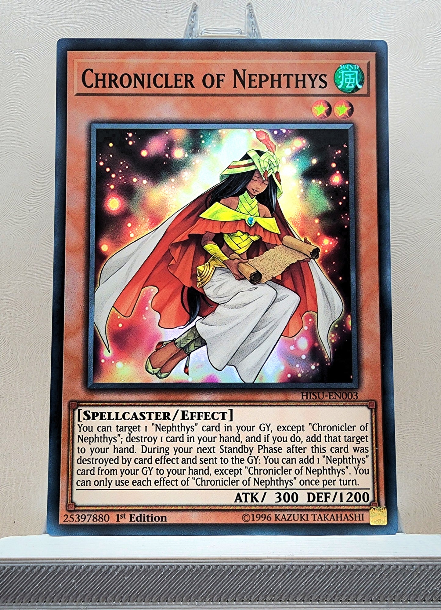 Yugioh! 1x Chronicler of Nephthys (HISU - Super Rare) 1st Edition