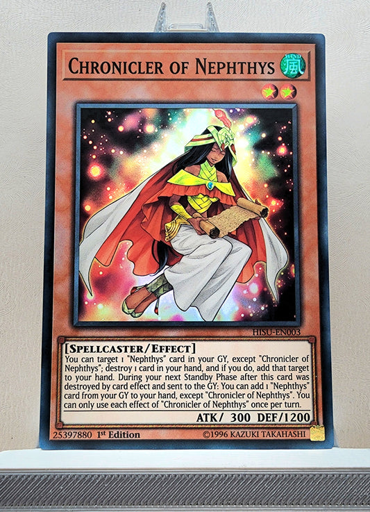 Yugioh! 1x Chronicler of Nephthys (HISU - Super Rare) 1st Edition