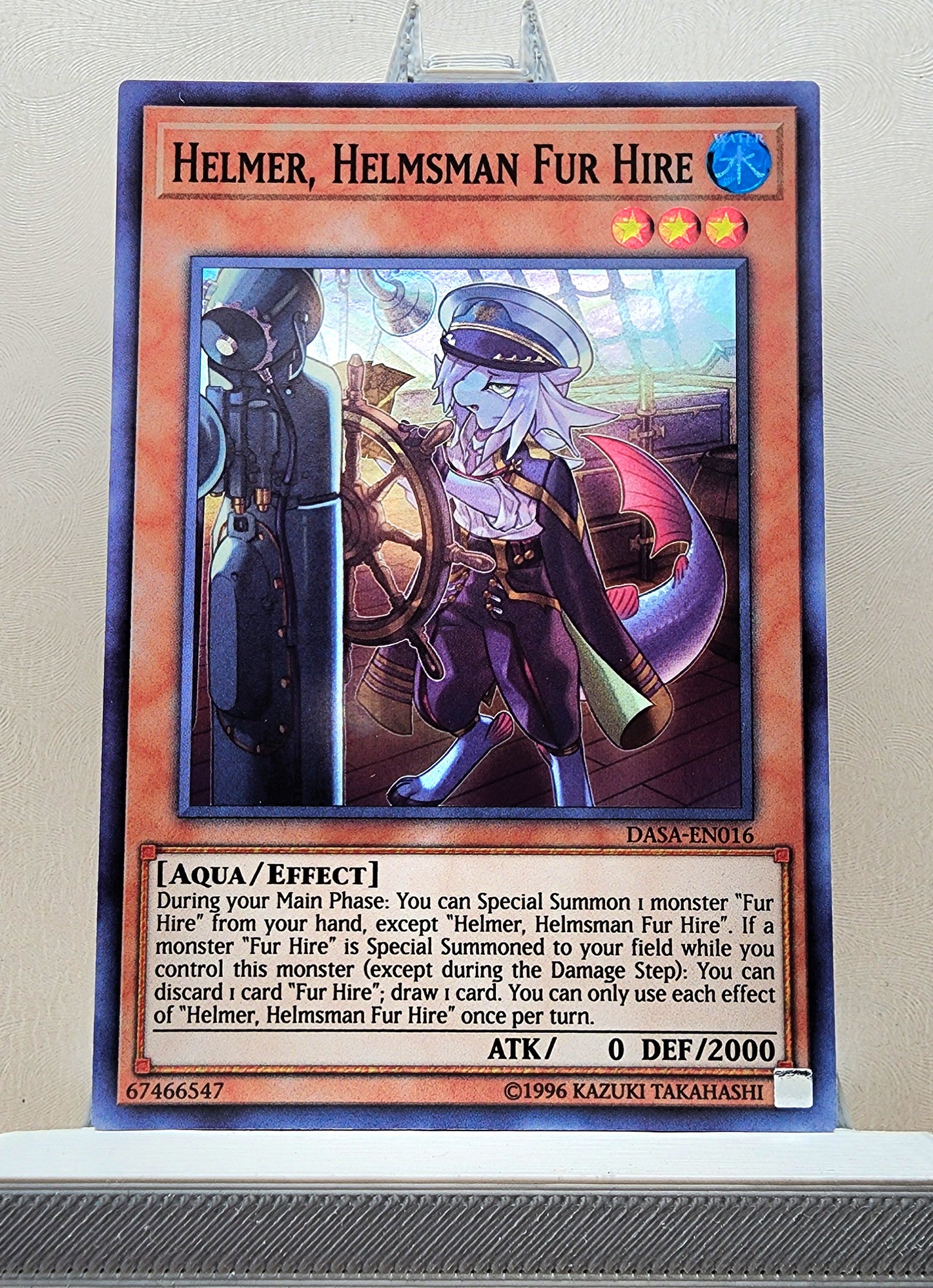 Yugioh! 1x Helmer, Helmsman Fur Hire (DASA - Super Rare) Unli Edition