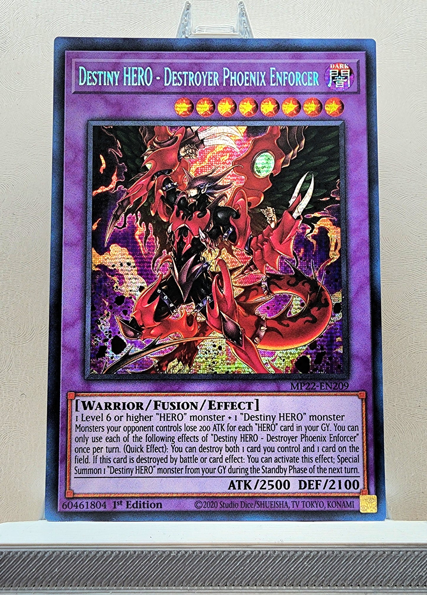 Yugioh! 1x Destiny HERO - Destroyer Phoenix Enforcer (MP22 - Prismatic Secret Rare) 1st Edition