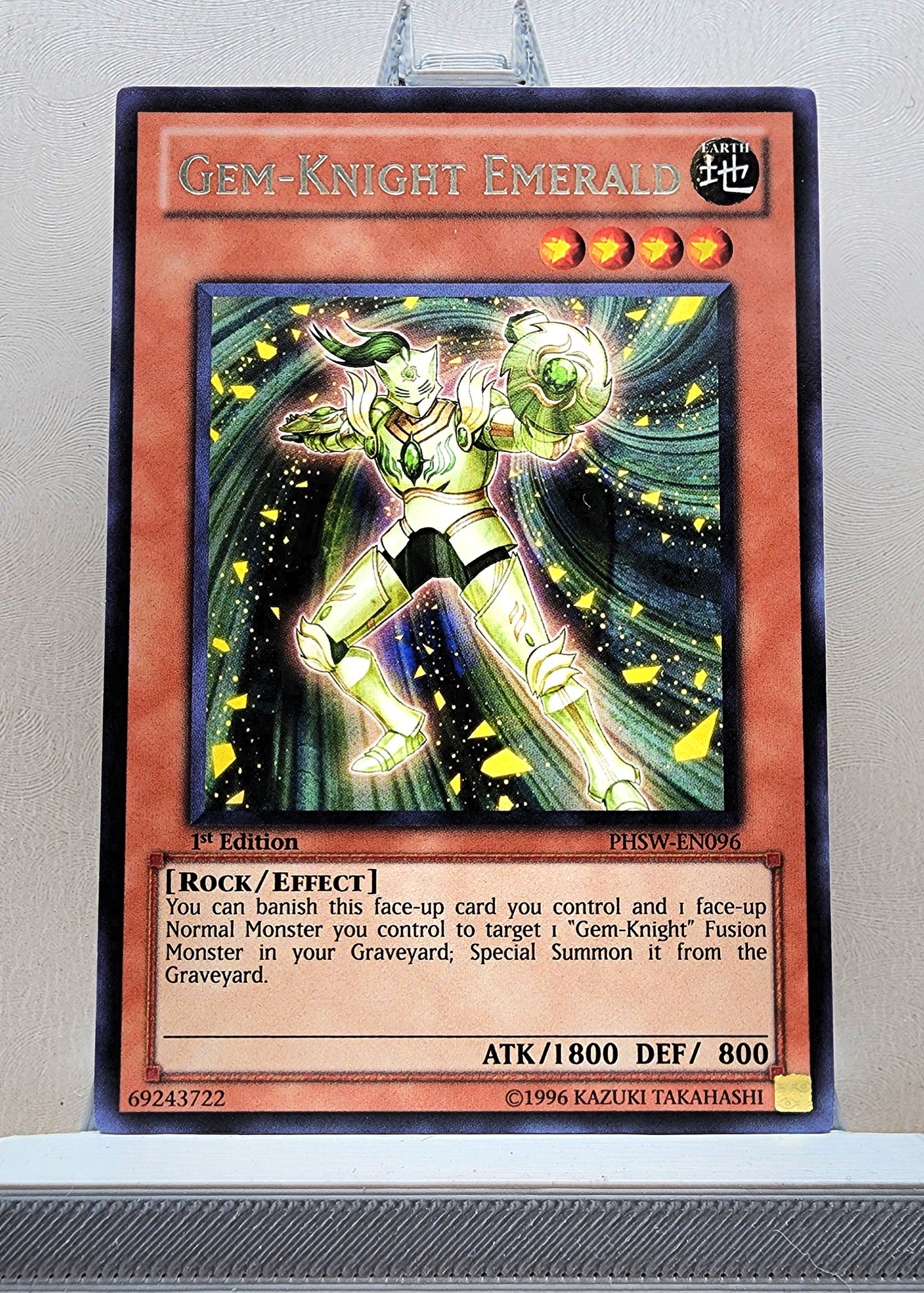 Yugioh! 1x Gem-Knight Emerald (PHSW - Rare) 1st/Unli Edition