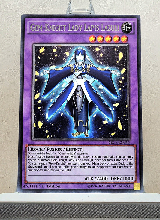 Yugioh! 1x Gem-Knight Lady Lapiz Lazuli (SECE - Rare) 1st Edition