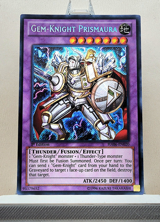 Yugioh! 1x Gem-Knight Prismaura (HA06 - Secret Rare) 1st Edition