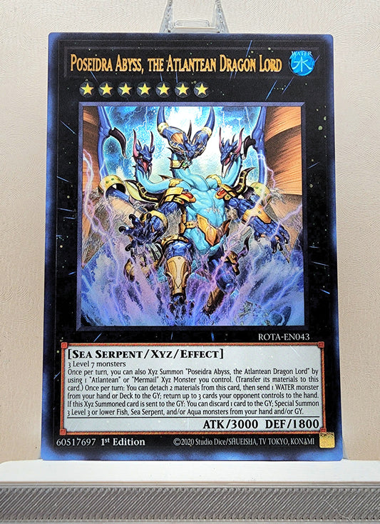 Yugioh! 1x Poseidra Abyss, the Atlantean Dragon Lord (ROTA - Ultra Rare) 1st Edition