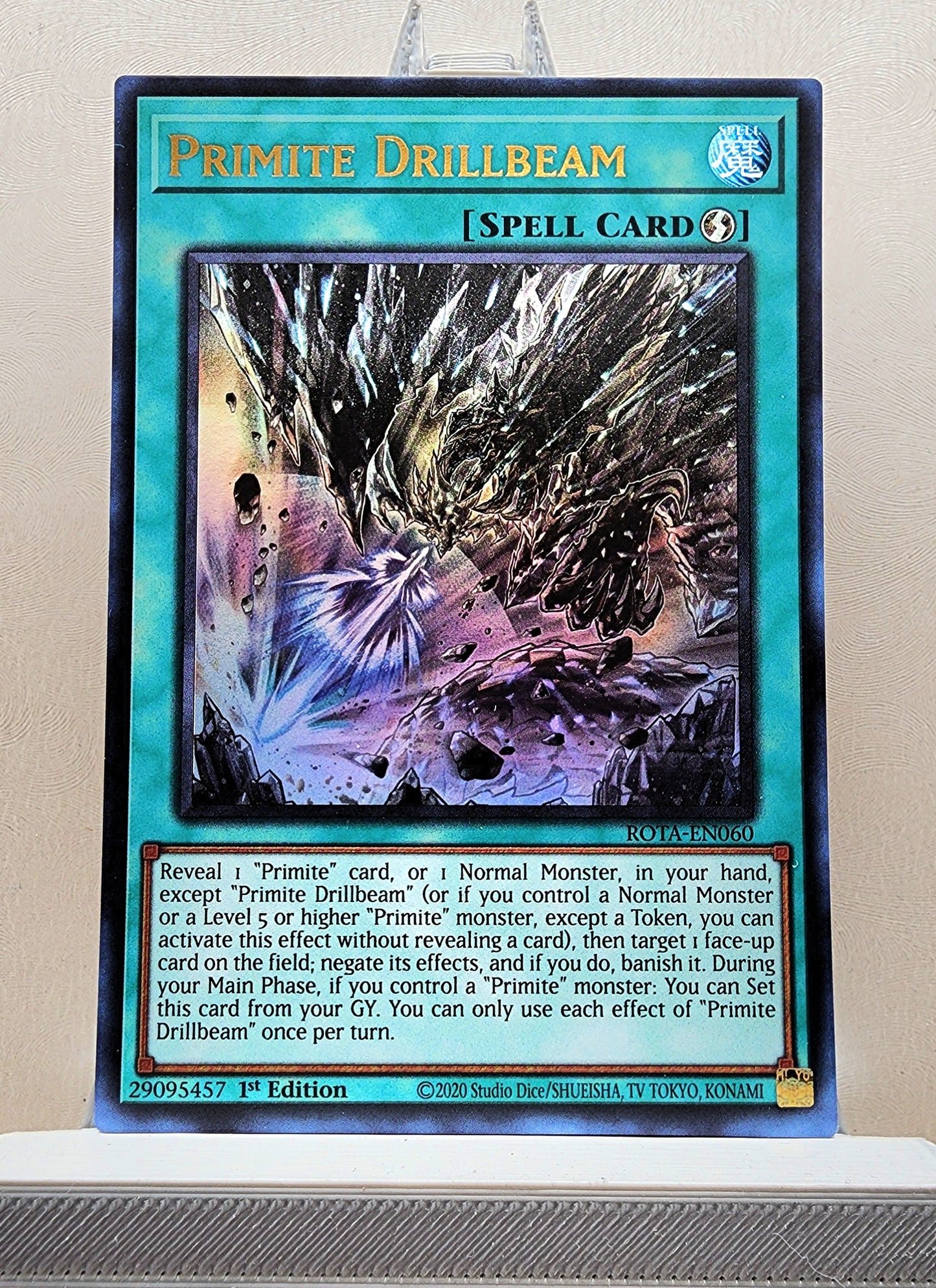 Yugioh! 1x Primite Drillbeam (ROTA - Ultra Rare) 1st Edition