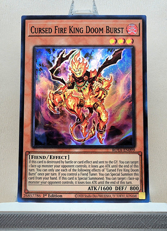 Yugioh! 1x Cursed Fire King Doom Burst (ROTA - Super Rare) 1st Edition